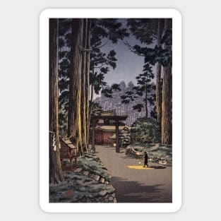 Nikko Futarasan Temple by Tsuchiya Koitsu Sticker